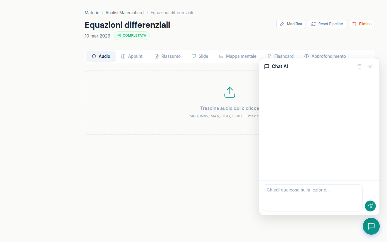 Studente universitario che usa la chat AI per studiare