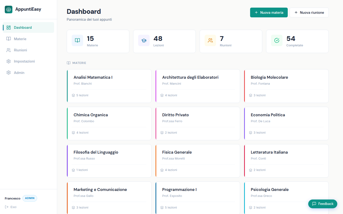 Studente che prende appunti con AppuntiEasy